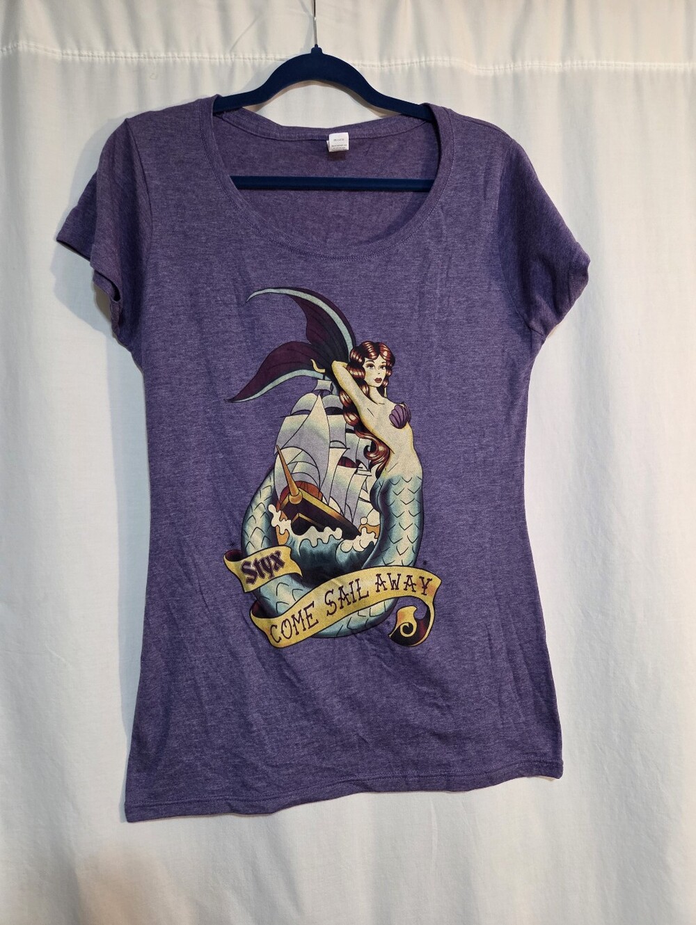 Styx XL 2018 Concert Tee Purple Short-Sleeve Women's Cut